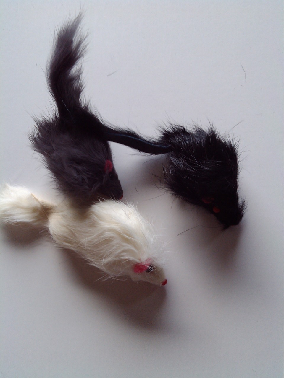 real fur mouse cat toy