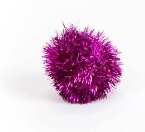 sparkle ball cat toy Tuff Kitty Puff Glitter Pom Pom Cat Toy - Pick a Color