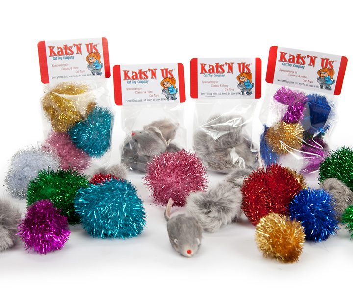 Kats' N Us TUFF Kitty Puff® MINI Sparkle Ball Cat Toy